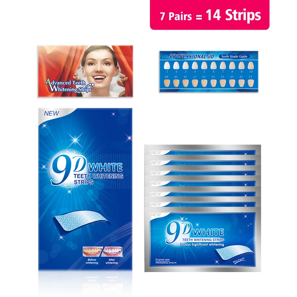 Whitening Strip 3D - Tiras blanqueadoras de dientes 3D 5D