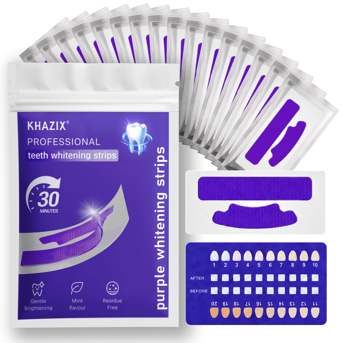 Teeth Whitening Strips Permanent - 7 Tiras Blanqueadoras de Dientes para