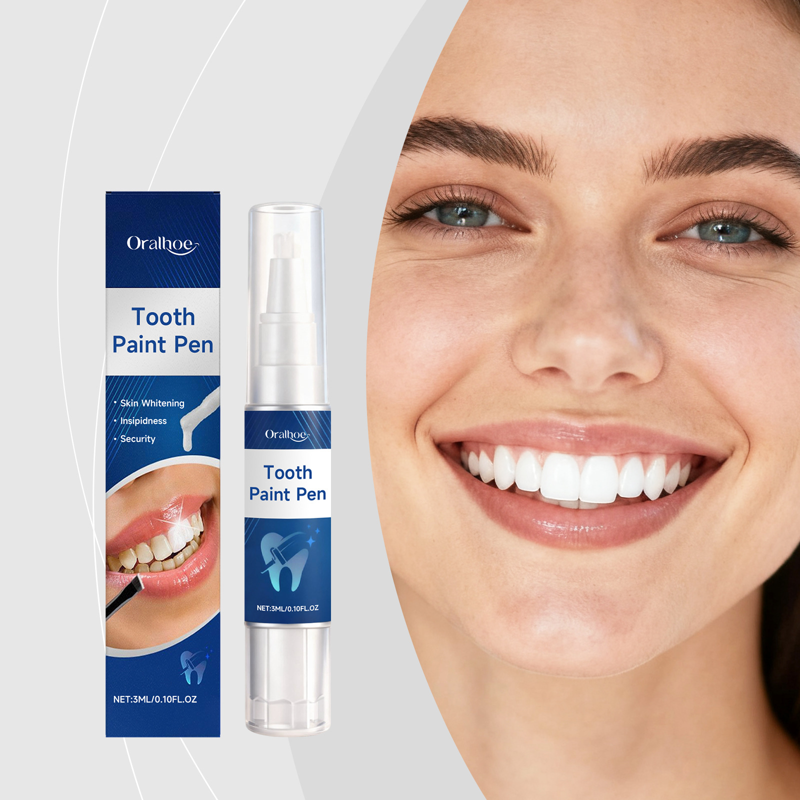 Teeth Paint Whitening - Bolígrafo Blanqueador Dental Oralhoe, Eliminador de