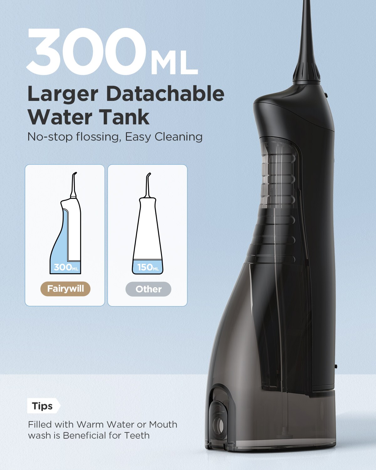 3 modos de agua para 300 de di - Water Flosser Cordless reseña y precio