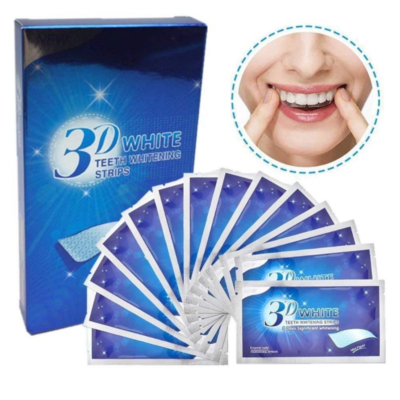 7 pares de tiras blanqueadoras - Whitening Strip 3D reseña y precio