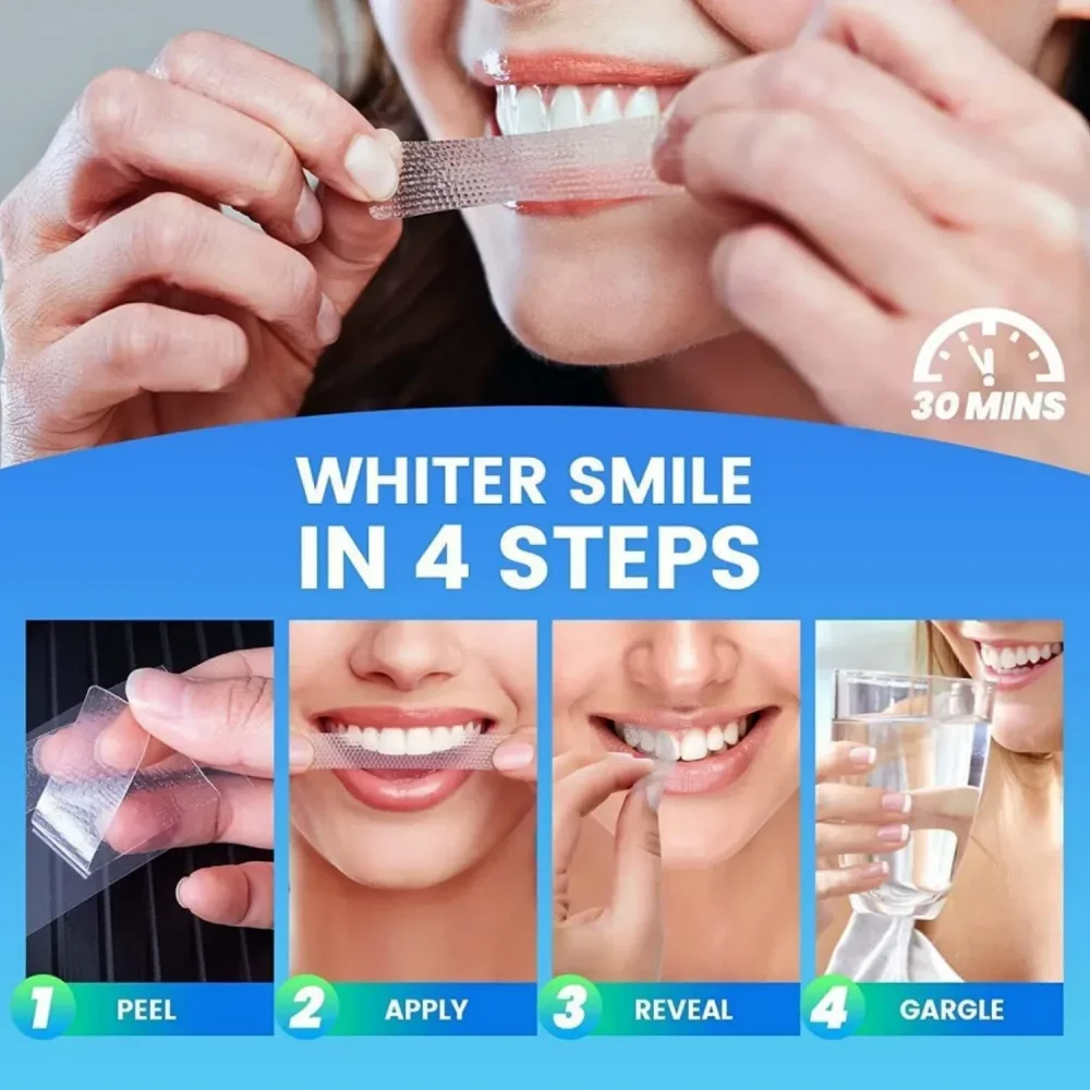 Tiras Blanqueadoras de Dientes - Whitening Strip 3D reseña y precio