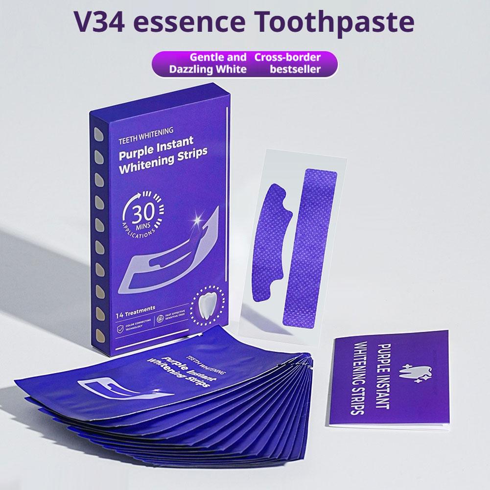 Tiras Blanqueadoras Dentales V - Teeth Whitening Strips Permanent reseña y precio